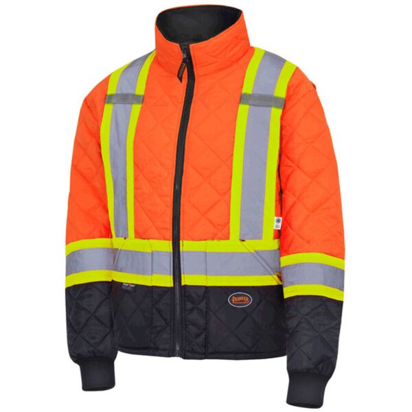 Hi-viz Orange Quilted Freezer/Safety Jacket Thumbnail