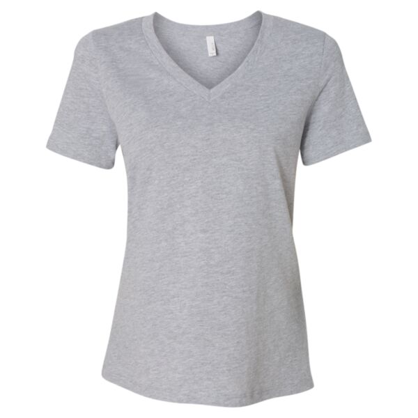 Women's Relaxed Heather CVC V-Neck Tee Thumbnail