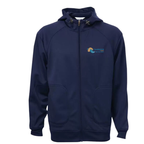 Embroidered Mens Fleece Hooded Jacket Thumbnail