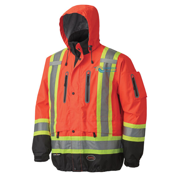 Embroidered Waterproof Breathable Hi-Viz Parka Thumbnail